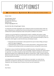 This letter will act as an introduction, highlighting your key achievements and why you are the best candidate for the position. Receptionist Cover Letter Example Resume Genius