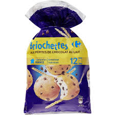 Briochettes Pepites De Chocolat Au Lait Carrefour Le Paquet De 12 480g A Prix Carrefour