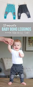 20 minute baby boho leggings from an old shirt kinder kleidung nahen kinderkleidung nahen