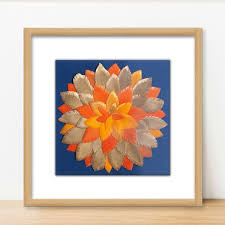 37 ways to decorate your walls cheaply and stylishly with diy wall hanging ideas Golden Orange Framed Feather Wall Art By Monica Sharma 30cm X 30cm