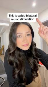 Bilateral music stimulation like you're hearing here involves listening to  music that alternates between the left and right ears. This technique is  believed to be helpful for people with stress, anxiety or
