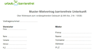Muss davon ausgehen, dass der reguläre „beamte vor ort darüber nicht informiert / geschult. Muster Fur Die Vermietung Von Unterkunften Urlaub Barrierefrei Blog