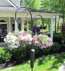 Bird Feeder Pole System Lowes Shepherd S Hook Pole System With Squirrel Blocker In 2020 Hanging Plants Outdoor Hanging Plants Hanging Bird Feeders