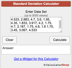 Add standard deviation calculator to your website to get the ease of using this calculator directly. Standard Deviation Calculator