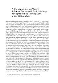 7. Die „Aufwertung der Werte“: Reflexiver Wertewandel, Flexibilisierungs-  paradigma und die Führungskräfte in den 1980er J