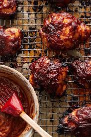 Roasted Chicken Thighs With Peanut Butter Barbecue Sauce Recipe Recipe Roasted Chicken Thighs Barbecue Sauce Sauce Recipes