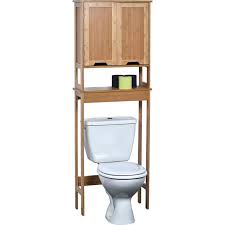 Avec ses meubles corail, ces toilettes sont uniques ! Meuble Dessus De Wc Bambou 2 Portes Et Etagere 60x173x21 5cm