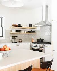 We Ditched Aaaaalmost All The Upper Cabinets During Our Tree House Kitchen Renovation And We Made Th Floating Shelves Kitchen Remodel Small Kitchens Live Edge