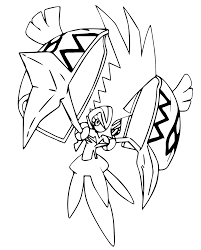 Tapu koko's inner body is solid black in color with white markings on the chest and face. Pokemon Tapu Coloring Pages Page 1 Line 17qq Com Coloring Home