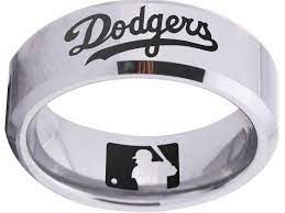 Los Angeles Dodgers Mlb Ring Dodgers 8mm Tungsten Ring La Dodgers