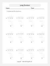 Divided 3 Digit Numbers By 1 Digit Using The Long Division Methods These Division Sums Have Remainders Free Math Division Long Division Division Worksheets