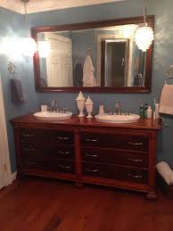 Choose from a wide selection of great styles and finishes. Repurposed Dresser Into Double Sink Vanity Its Ok If There Is Little Clearance For The Door S Pathwa Small Bathroom Sinks Small Bathroom Layout Small Bathroom