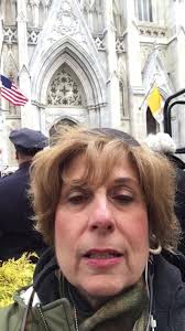 Outside St Pat’s for funeral of fallen firefighter Lt.Michael Davidson —