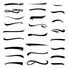 White Underlines Lettering Lines Set Isolated On Background Typographic Design Elements For Housewarming Posters Greeting Cards Home Decorations Business Presen Typographic Design Design Elements Lettering