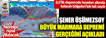 İstanbul'da gece saatlerinde yaşanacak 7.5 büyüklüğündeki bir deprem simülasyonu üzerinden hazırlanan kapsamlı çalışmada, bina hasarları ve. Sener Usumezsoy Buyuk Marmara Depremi Gercegini Acikladi 6 5 Lik Depremde Heyelan Altinda Kalacak Bolgeleri Tek