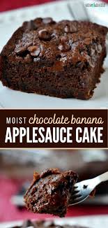 Preheat the oven to 180°c (conventional bake). Chocolate Banana Applesauce Cake Banana Cake Recipe Banana Cake Recipe Easy Chocolate Banana Cake