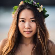 Pretty Hula Girl Wearing A Handmade Polynesian Head Piece Stock Photo,  Picture and Royalty Free Image. Image 14285602.