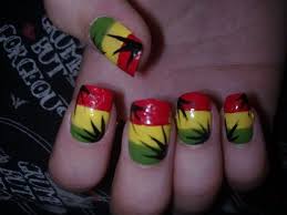 Jamaican Nail Designs Nail Art Ideas Rasta Nails Jamaica Nails Nail Art Designs