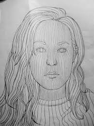 Cross Contour Assignment By Chelseagirly On Deviantart Cross Contour Line Drawing Art Yarn Painting