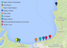 Can i help you find a place you need? Adopt A Beach Map Lake Tahoe Visitors Authority