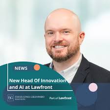 We are delighted to announce the appointment of James Grice as Head of  Innovation and AI at Lawfront. With a decade of experience in innovation  and a recent focus
