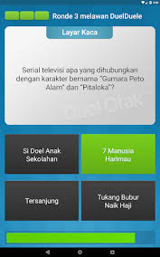 Kami mencoba meneliti level wibu kamu melalui serangkaian pertanyaan yang akan menilai seberapa besar level wibumu dari respon yang kamu berikan! Duel Otak Premium Apk Download Android Trivia Games