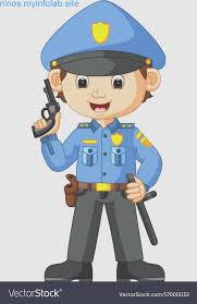 Cute Policeman Cartoon Royalty Free Vector Image Profesiones Para Ninos Oficios Y Profeciones Dibujos De Policias