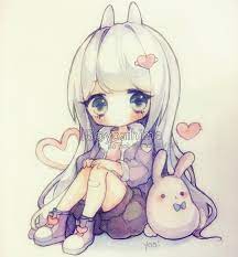 Start by drawing two little oval (vertical) eyes. Manga Anime Kawaii