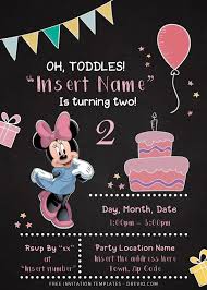 Minnie mouse is a cute female character from disney and you can use it as minnie mouse baby shower invitations. Free Minnie Mouse Chalkboard Birthday Invitation Templates For Word Download Hundreds Free Printable Birthday Invitation Templates