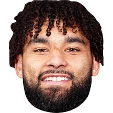 Kyren Williams (Beard) Celebrity Mask, Flat Card Face, Fancy Dress Mask