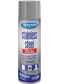 Use a scouring pad to clean your sink victoria gregory, who runs pocket rockets housekeeping rescue services, explained to w&h, my favorite trick for cleaning a stainless steel sink is to give a. Stainless Steel Cleaner Sprayway Oil Based Aerosol Spray