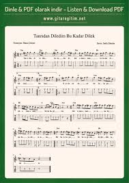 Tanridan Diledim Bu Kadar Dilek Nota Tab Gitaregitim Net Notalara Dokulmus Muzik Muzik Notalari Muzik Egitimi