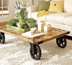 The casters make it awesome!! Rustic Coffee Table With Casters Cool Coffee Tables Coffee Table Design Decorating Coffee Tables