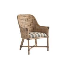 Tommy Bahama Home Los Altos Keeling Woven Upholstered Dining Chair Perigold In 2020 Wicker Dining Chairs Side Chairs Dining Solid Wood Dining Chairs