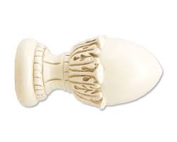 Our wooden finials include a dowel pin or screw. Gould Acorn Finial For 1 3 8 Inch Wood Drapery Rods At Designer Drapery Hardware 12152