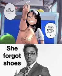 She forgot shoes