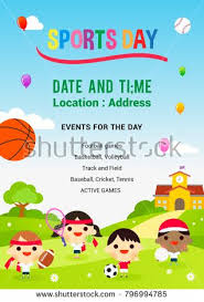 You want to make it fun whilst trying out new and see more ideas about sports day, sports day activities, field day games. Sports Day Poster Vector Illustration Kids Playing Sports In Spring Field Sports Day Poster Sports Day Sports Day Images