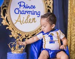 Personalised Royal Prince Winter Cake Smash Outfit Boy First Birthday Outfits Boy 1st Boy Birthday Prince Birthday Party