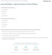 Tests for liver cancer. national cancer institute: Quiz Worksheet Types Functions Of Tumor Markers Study Com