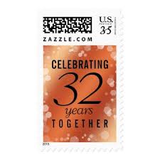 Elegant 32nd Bronze Wedding Anniversary Postage Elegant Gifts Gift Ideas Custom Presents Bronze Wedding Anniversary Diy Wedding Gifts Anniversary Gift Diy