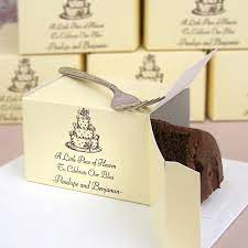 5 X 3 Custom Printed Wedding Cake Slice Favor Boxes Wedding Cake Favors Wedding Cake Boxes Cake Favors