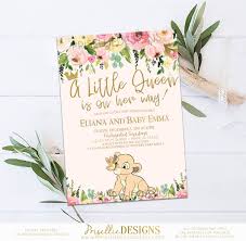 Whether she's having a girl, boy, or it's still a surprise, discover baby shower invites that you can make in minutes. Nala Baby Shower Invitation Nala Baby Shower Invitation Etsy In 2020 Lion Baby Shower Invitations Lion King Baby Shower Invites Lion King Baby Shower