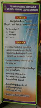 Contoh visi dan misi organisasi. Visi Misi Website Tegalrejo