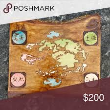 Avatar the last airbender puzzle. Avatar The Last Airbender World Map Wood Wall Art World Map Wood Wood Wall Art Map Wood