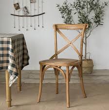 Medium Varnished Wooden Cross Back Dining Chair Etsy In 2020 Cross Back Dining Chairs Dining Chairs Wooden Dining Chairs