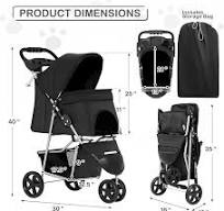 Amazon.com: MoNiBloom Foldable Pet Stroller with Weather ...