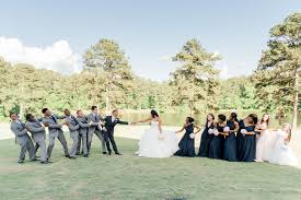 Creative Wedding Party Photo On Wedding Day Daisy Hill Venue Lake View In 2020 Daisy Hill Wedding Party Photos Wedding
