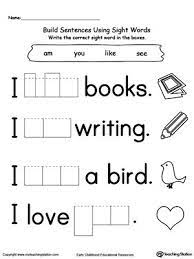 Match words and pictures (matching exercise) and write the words. Preschool And Kindergarten Worksheets Sight Word Worksheets Kindergarten Worksheets Sight Words Sight Words Kindergarten Printables