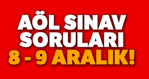 17 mart 2020 12:21 3301705. Aol Sinav Sorulari 8 Aralik 2018 Aol Sinav Soru Ve Cevaplari Yayinlandi Mi Aol 8 Aralik