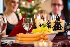 German christmas has a lot of interesting traditions. Traditional German Christmas Eve Dinner Stock Image Colourbox